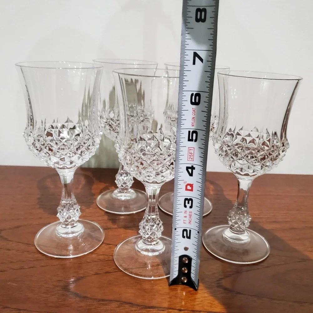Cristal‎ D'Arques-Durand Ancenis Claret Wine Glass Set of FIVE 8666243